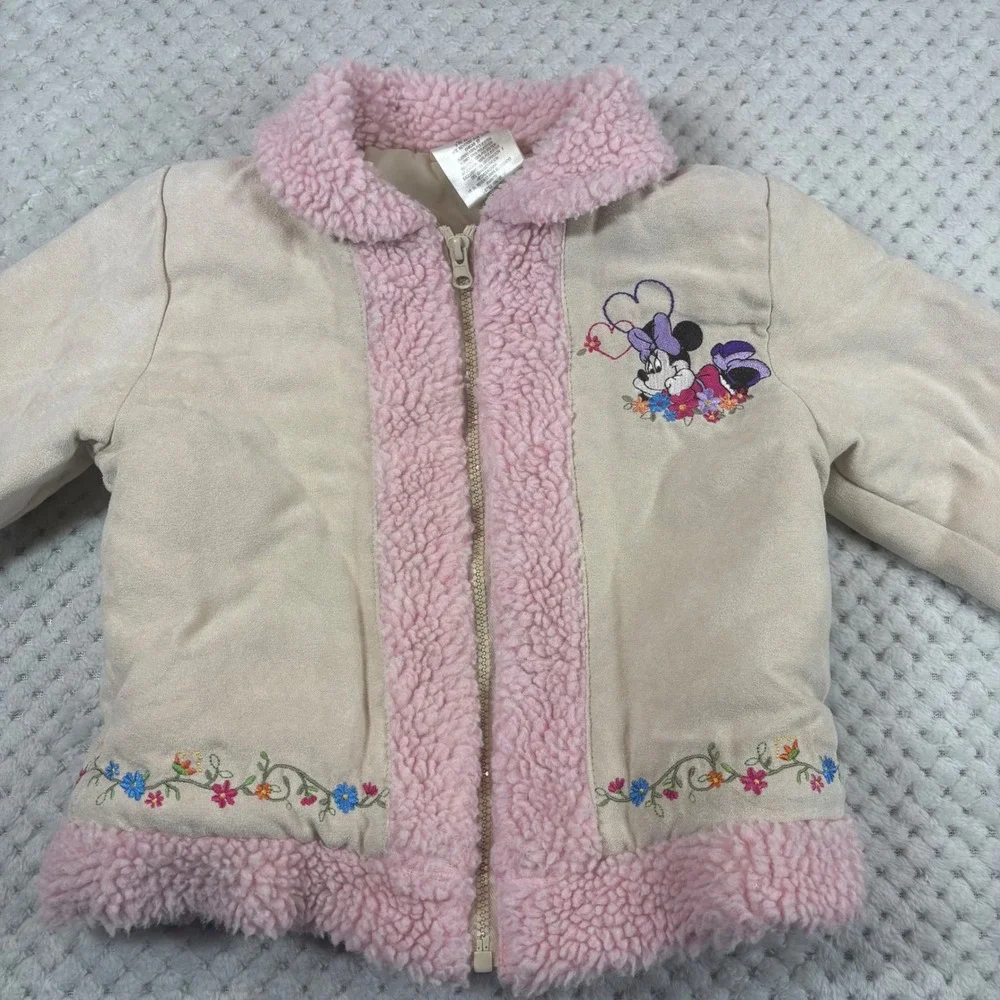 Y2K vintage Disney Minnie Mouse zip up jacket size 3T girls